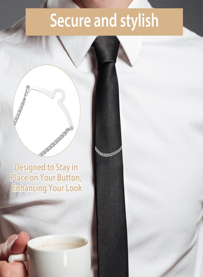 Gtziqa Tie Chain for Men, 3 PCS Mens Tie Clip Fashion Necktie Chains with Ring Clasps, Neckties Link Noble Necktie Clips and Chains Ties Pins and Tacks for Suits Neckties Vests Trousers Business Wedding - Image 4